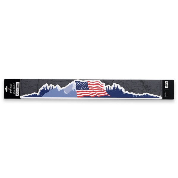 Open Road Brands: America the Beautiful Waving Flag Landscape Adhesive Decal