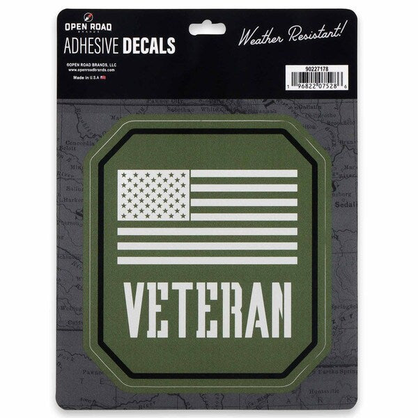 Open Road Brands: Chevrolet - Veteran Flag Adhesive Decal