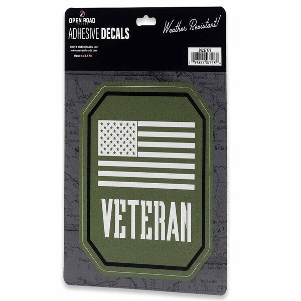 Open Road Brands: Chevrolet - Veteran Flag Adhesive Decal