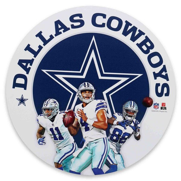 Dallas Cowboys: NFL Gameday Round Metal Sign Wall Decor