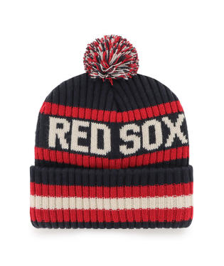 Boston Red Sox - Navy Bering Cuff Knit Beanie, 47 Brand