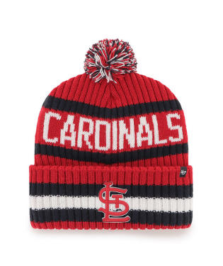 St. Louis Cardinals - Red Bereing Cuff Knit Beanie with Pom, 47 Brand