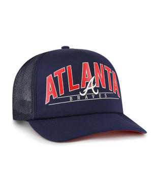 Atlanta Braves - Navy Backhaul Trucker FM Hat, 47 Brand
