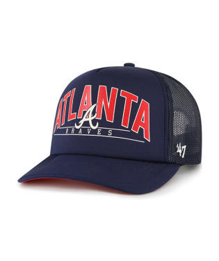 Atlanta Braves - Navy Backhaul Trucker FM Hat, 47 Brand