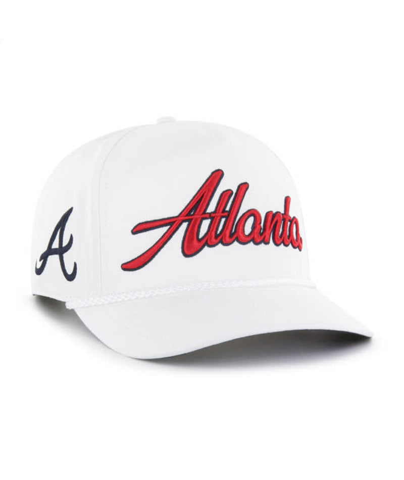 Atlanta Braves - White Overhand Hitch Hat, 47 Brand