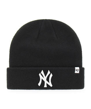 New York Yankees - Black Raised Knit Beanie, 47 Brand