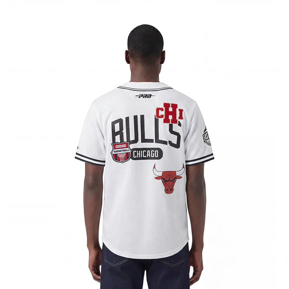 Chicago Bulls - NBA Letterman Men's Mesh Button Down Shirt