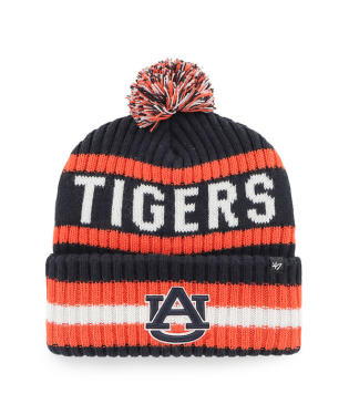 Auburn Tigers - Navy Bering Cuff Knit Beanie, 47 Brand