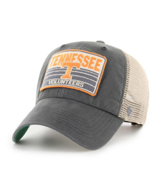 Tennessee Volunteers - Charcoal Four Stroke Clean Up Hat, 47 Brand