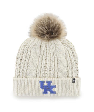 Kentucky Wildcats - White Meeko Cuff Knit Beanie, 47 Brand