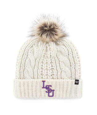 LSU Tigers - White Meeko Cuff Knit, 47 Brand