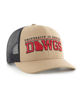 Georgia Bulldogs - Local Statement Khaki Trucker Hat, 47 Brand