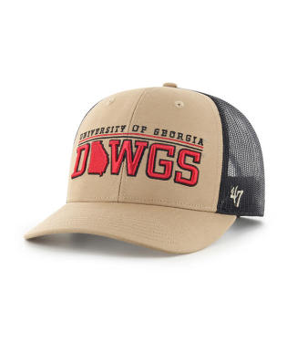 Georgia Bulldogs - Local Statement Khaki Trucker Hat, 47 Brand