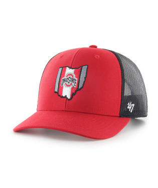 Ohio States Buckeyes Red NCAA Local '47 Trucker Hat