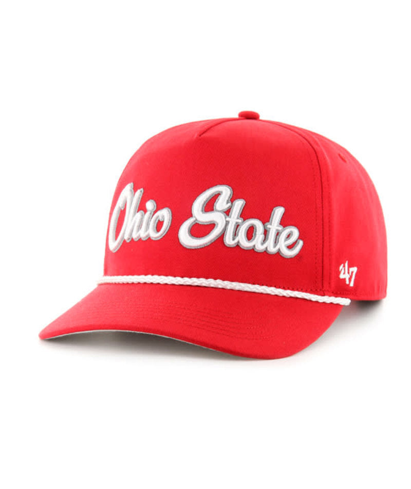 Ohio States Buckeyes - Red overhand Hitch Hat, 47 Brand
