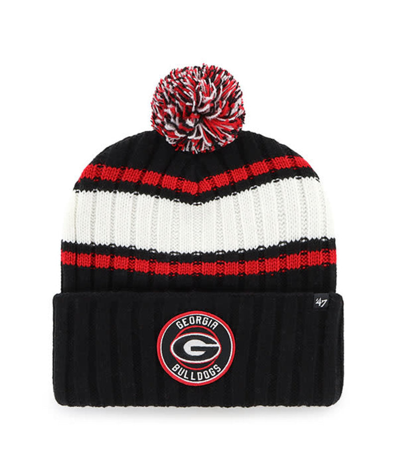 Georgia Bulldogs - Black Plateau Cuff Knit Beanie, 47 Brand