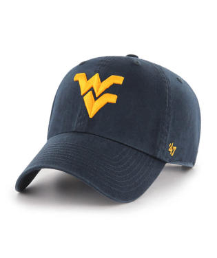 West Virginia Mountaineers - Navy Clean Up Hat, 47 Brand