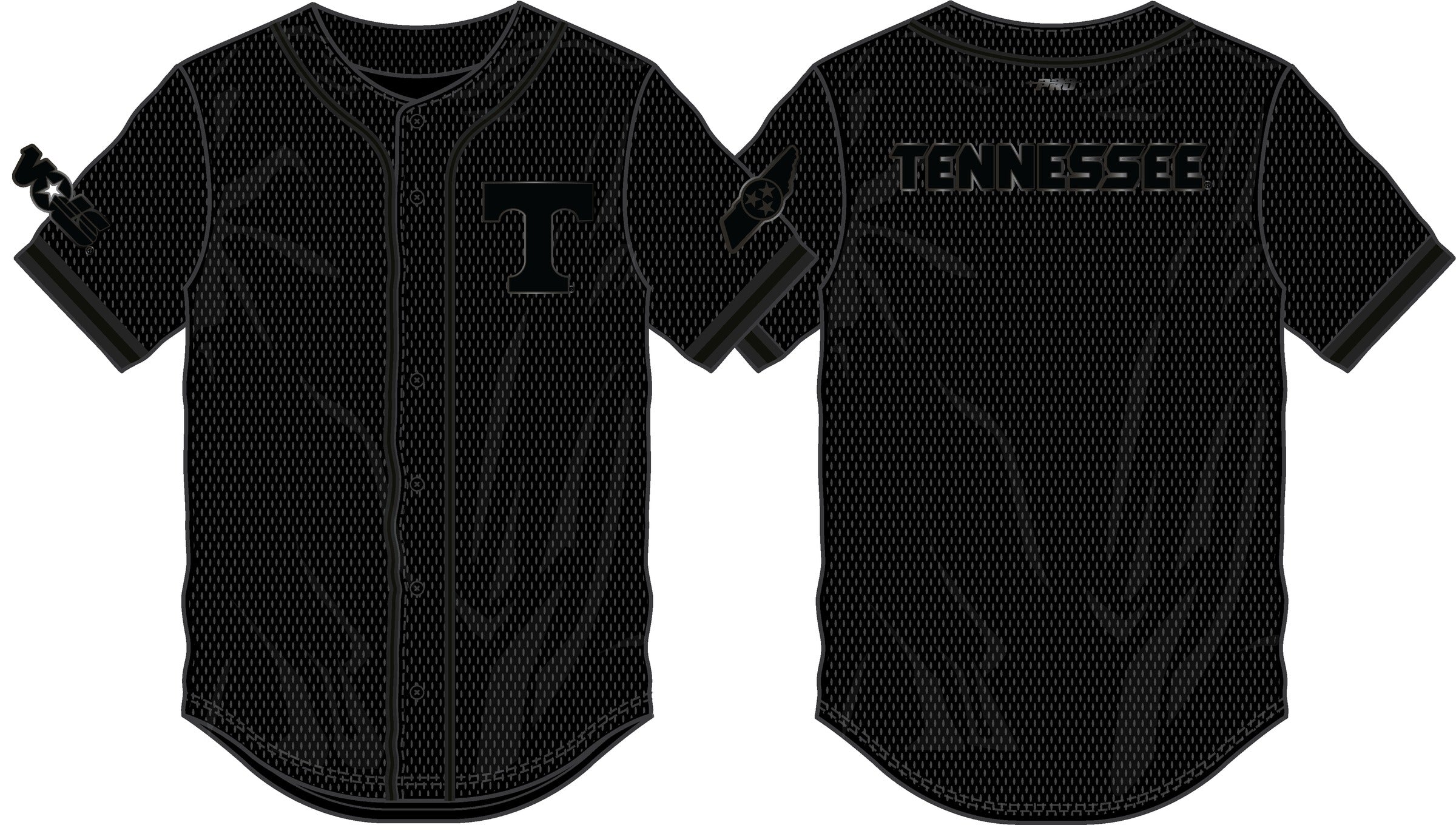 Tennessee Volunteers - NCAA University of Tennessee At Knoxville Triple Black Logo Jersey