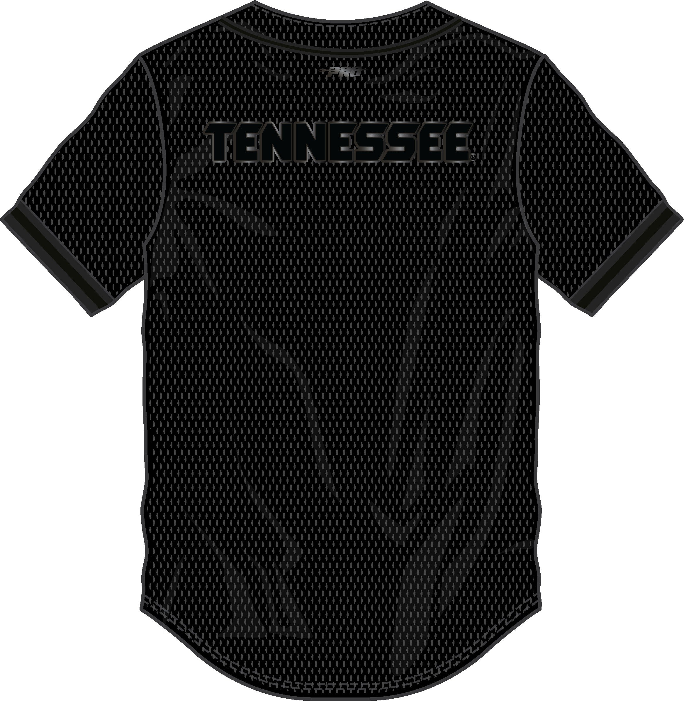 Tennessee Volunteers - NCAA University of Tennessee At Knoxville Triple Black Logo Jersey