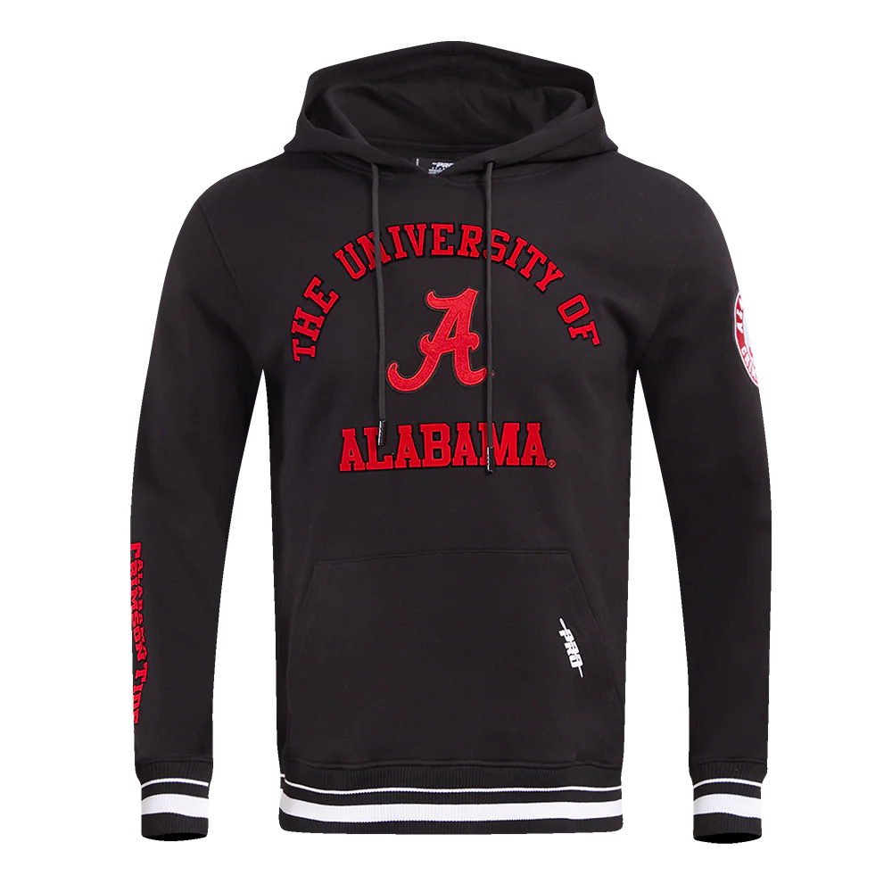 Alabama Crimson Tide - NCAA University Of Alabama Classic Stacked Logo Fleece Pullover Hoodie