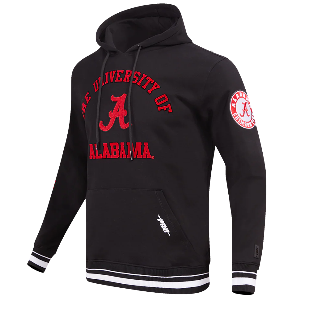 Alabama Crimson Tide - NCAA University Of Alabama Classic Stacked Logo Fleece Pullover Hoodie