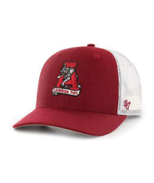 Alabama Crimson Tide - Vin Razor Red Trucker Hat, 47 Brand