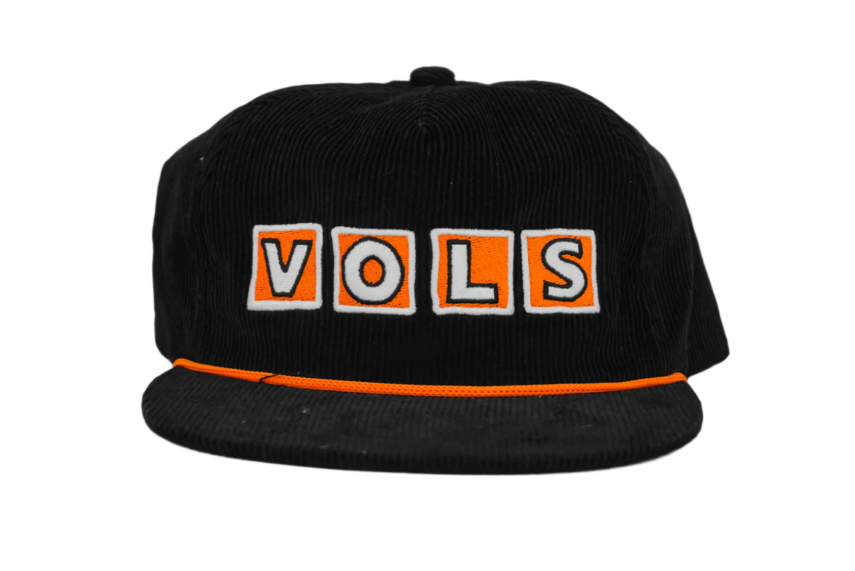 Tennessee Volunteers - Corduroy Black VOLS Stadium Letters Hat