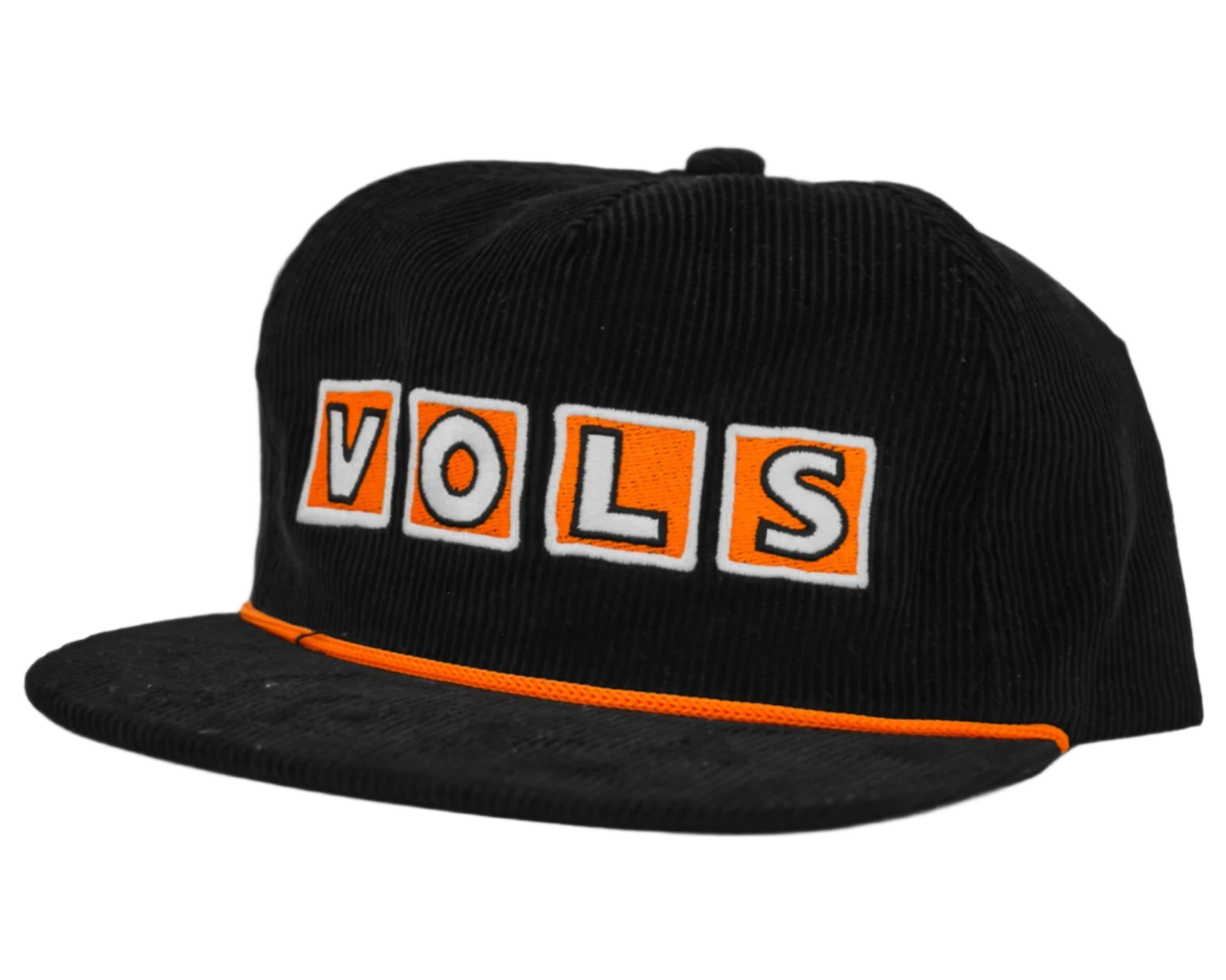 Tennessee Volunteers - Corduroy Black VOLS Stadium Letters Hat