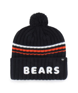 Chicago Bears Navy Fuzzy Script 47 Cuff Knit