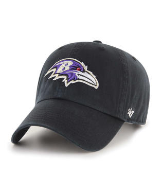 Baltimore Ravens - Black Clean Up Adjustable Hat, 47 Brand