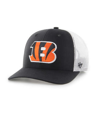Cincinnati Bengals - Black W/Strap Trucker Hat, 47 Brand