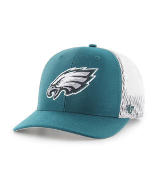 Philadelphia Eagles - Pacific Green Trucker Hat W/Strap, 47 Brand