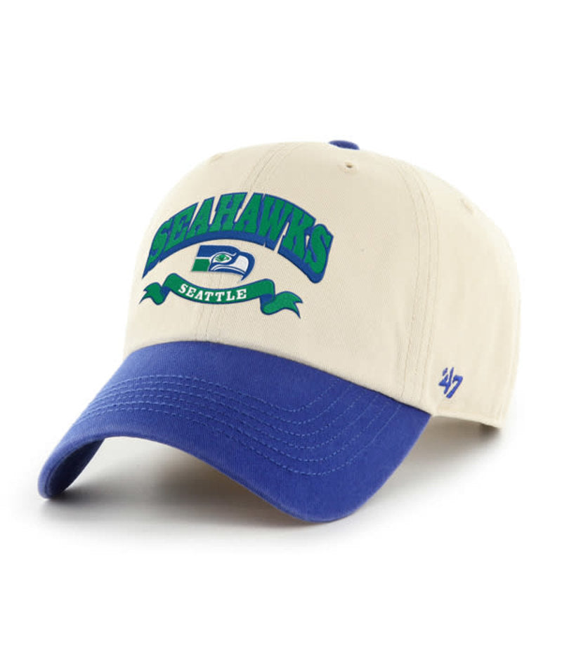 Seattle Seahawks - NFL Historic Natural Two Tone Clean Up Hat