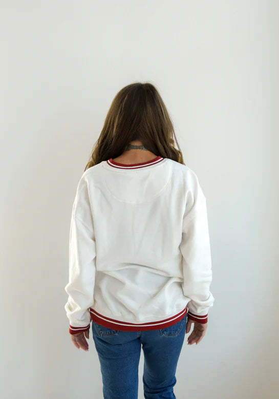 Alabama Crimson Tide - NCAA Allen Chenille Varsity V-neck Long Sleeve