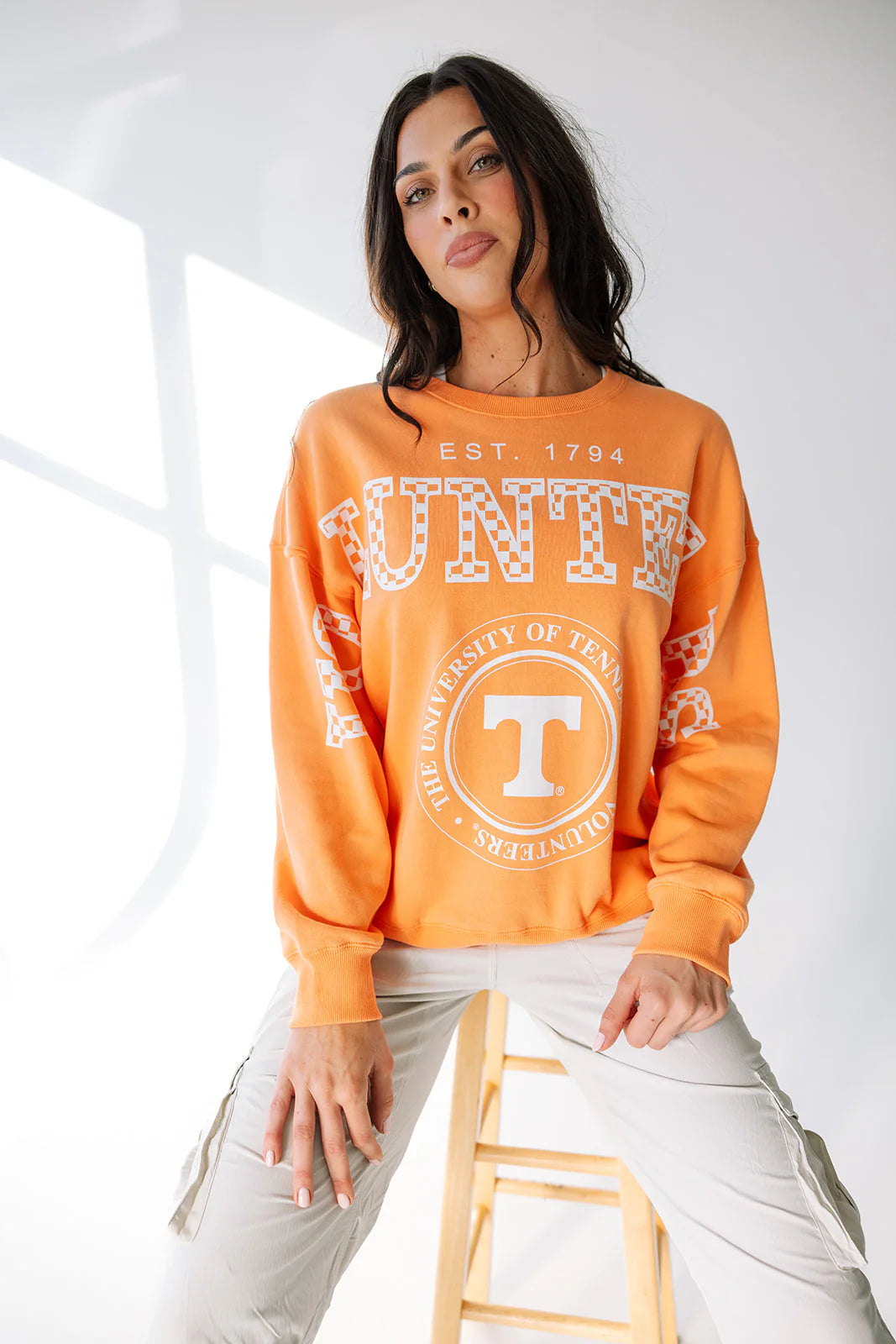 Tennessee Volunteers - NCAA Philly Split Lantern Sleeve Crew Women's Long Sleeve