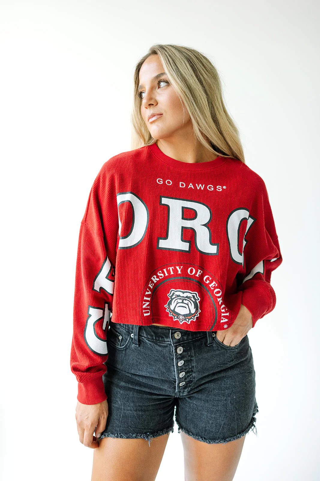 Georgia Bulldogs - NCAA Phipps Split Cropped Long Sleeve
