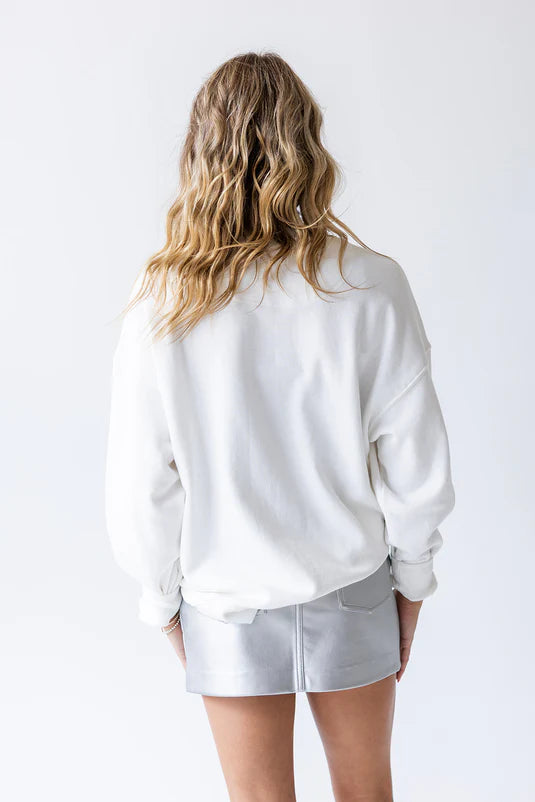 North Carolina Tar Heels - NCAA Layer Patch Lantern Sleeve Crew Women's Long Sleeve