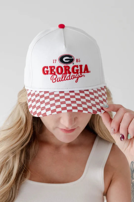 Georgia Bulldogs - NCAA Albon Checkered 5 Panel Canvas Baseball Hat