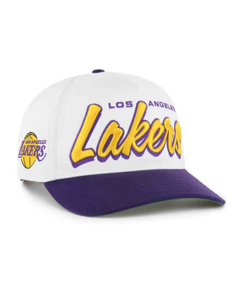 Los Angeles Lakers - NBA White Drop Shadow Hitch RF Hat, 47 Brand