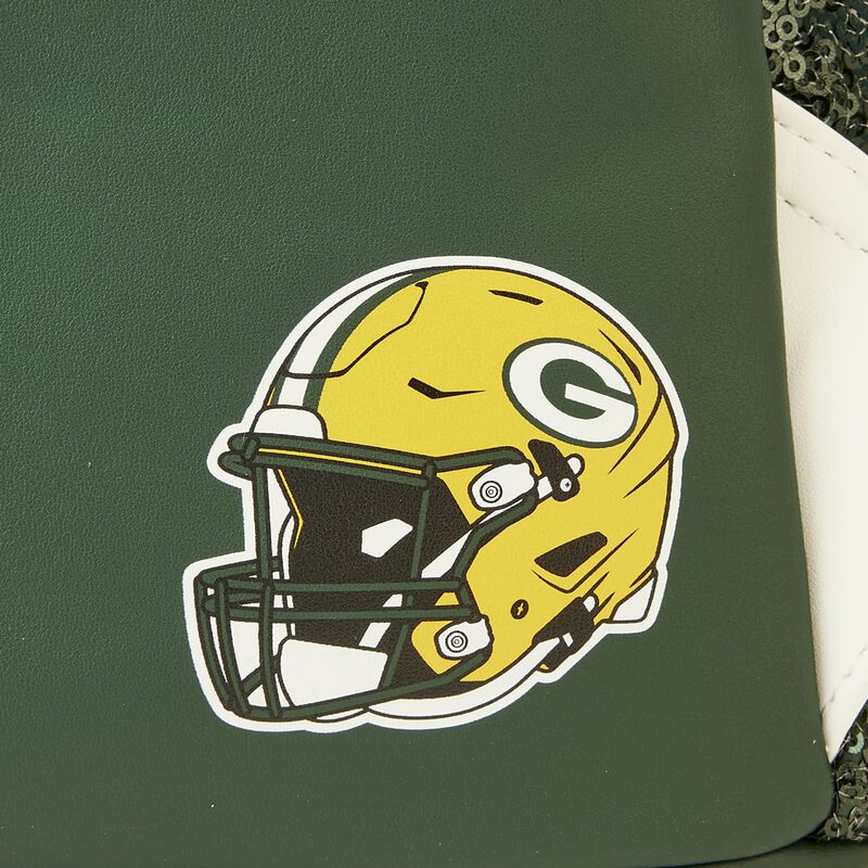 football mini backpack Loungefly Green Bay Packers Sequin Mini Backpack