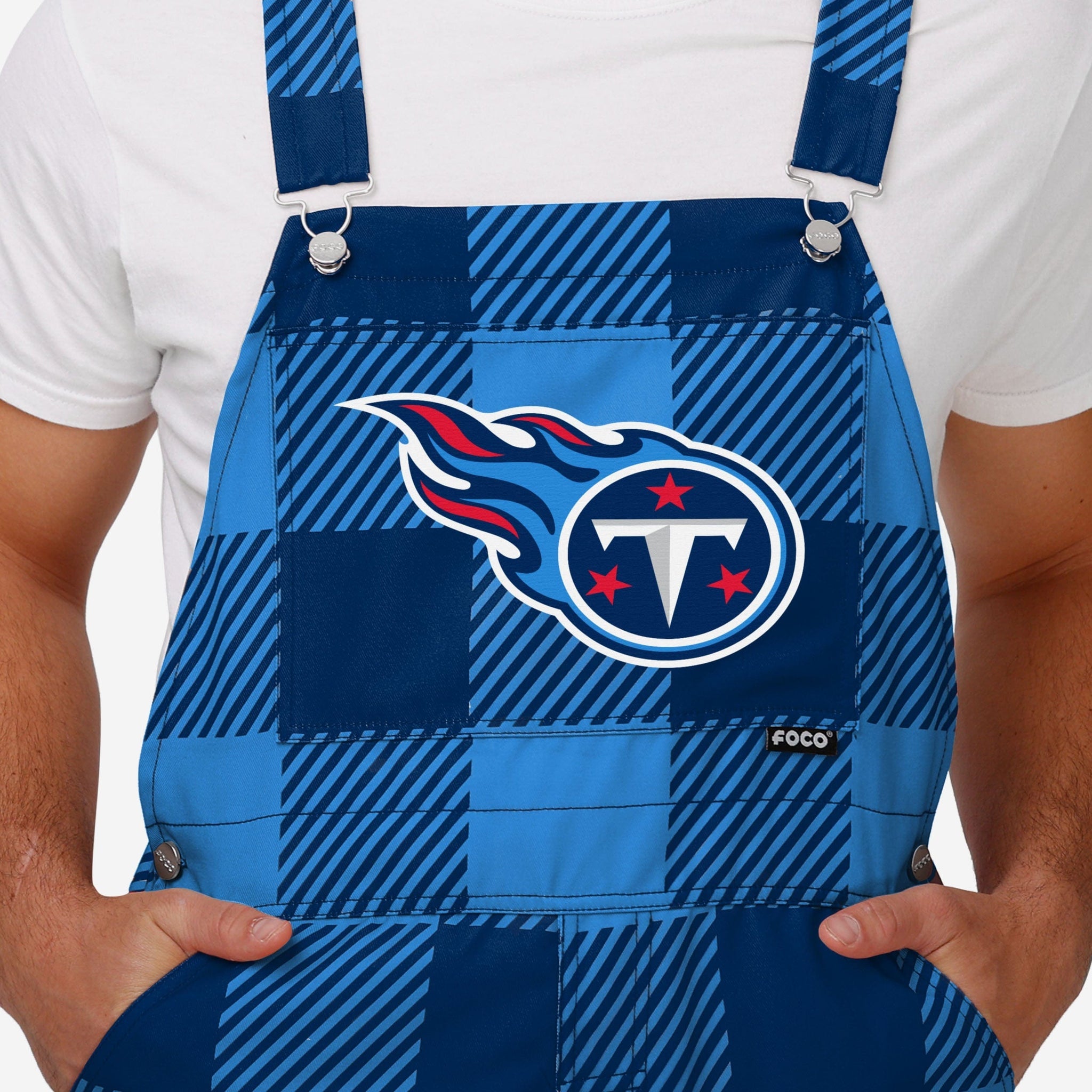 Tennessee Titans Buffalo Plaid Bib Overall