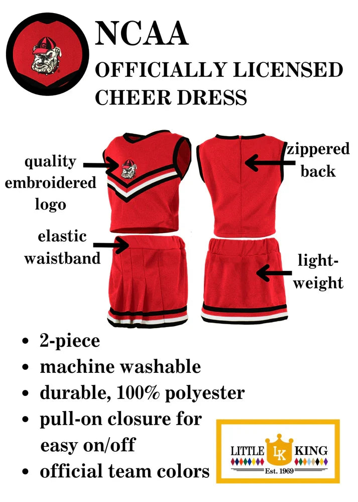 Georgia Bulldogs - NCAA Georgia Logo Two Piece Toddler Cheer Dress