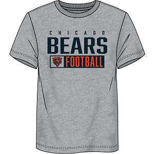 NFL Chicago Bears - Fundamentals Cotton Box Pop Crew Neck Short Sleeve T-Shirt