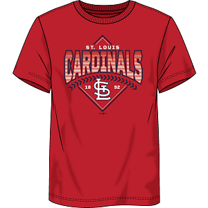 MLB St. Louis Cardinals -Fundamentals Cotton Ahead In the Count Short Sleeve  T-Shirt
