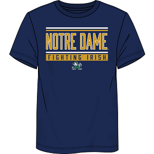 University Of Notre Dame - Fundamentals Cotton Stripe and Block Short Sleeve T-Shirt
