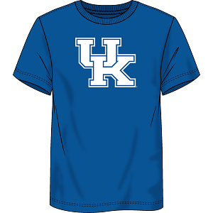 University Of Kentucky Wildcats - Evergreen Cotton Primary Logo Short Sleeve T-Shirt