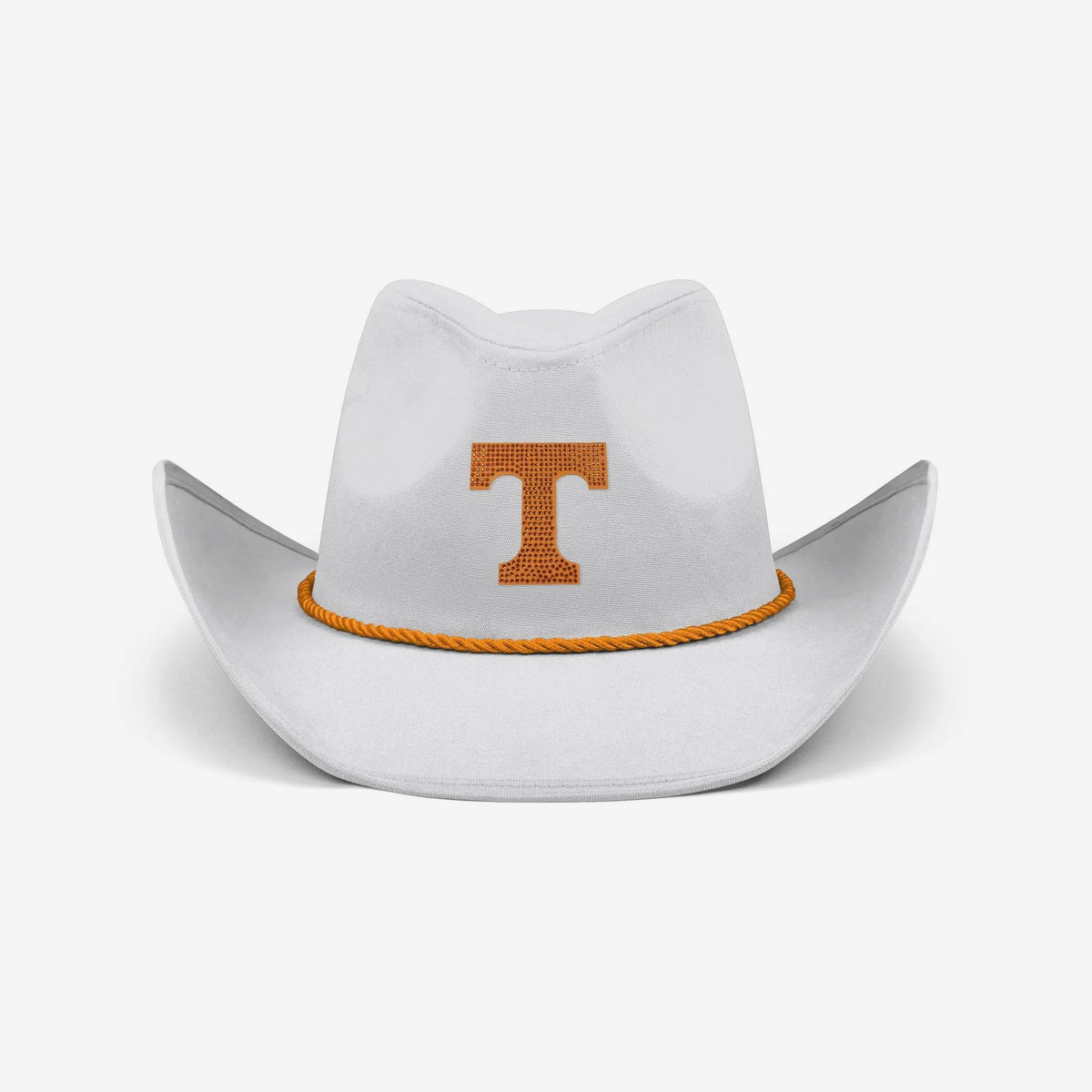 Tennessee Volunteers - White Rhinestone Logo Cowboy Hat