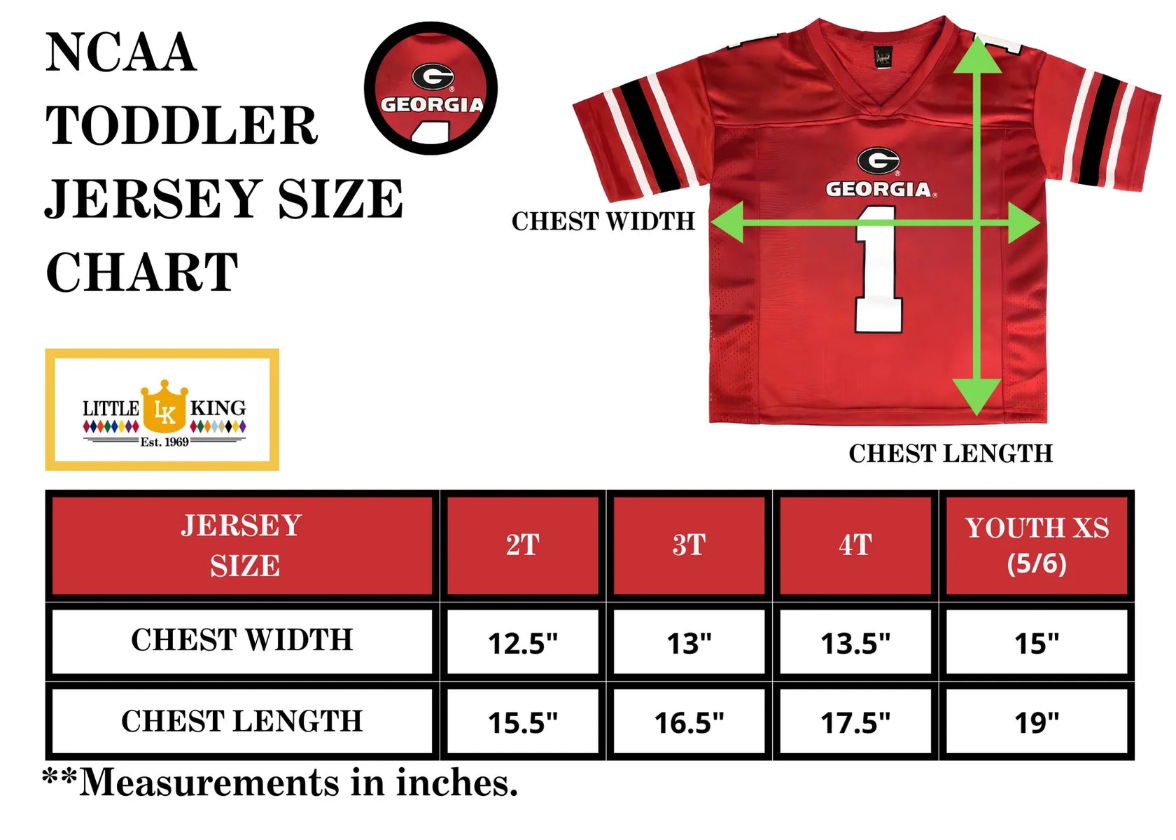 Georgia Bulldogs -NCAA Touchdown #1 Kids Jersey