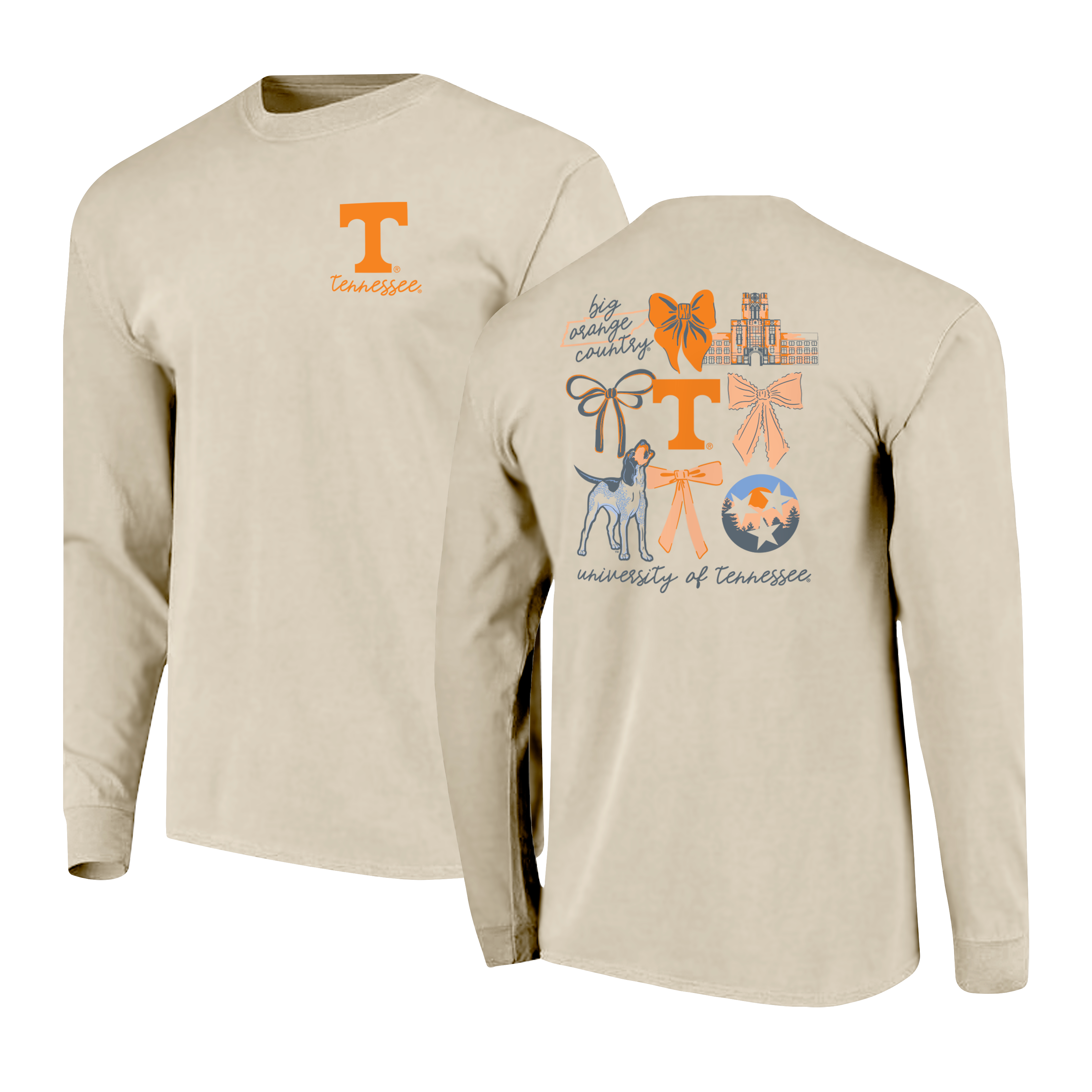 Tennessee Volunteers - Coquette Campus Long Sleeve T-Shirt