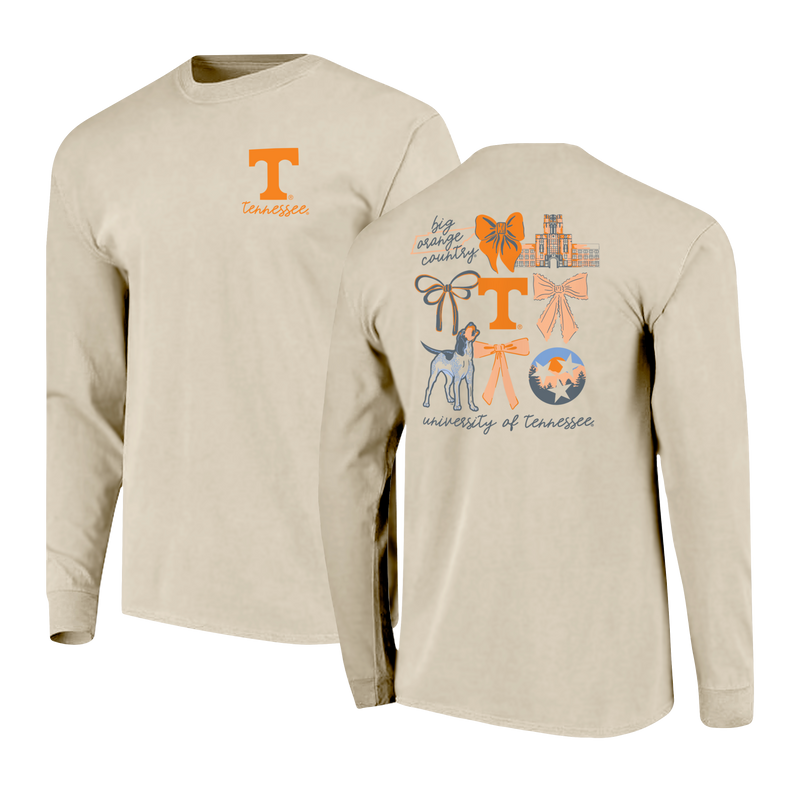 Tennessee Volunteers - Coquette Campus Long Sleeve T-Shirt